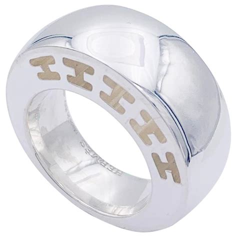 bijoux hermes bague|bague Hermes argent maillon.